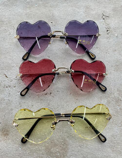 Cut glass Sunglasses-Red